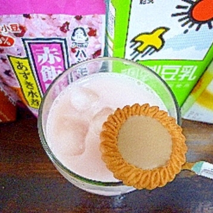 アイス♡コーヒービスケット入♡小豆ソイミルク酒